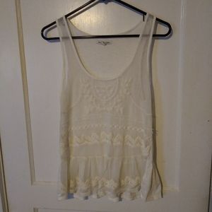 Women's medium lace front tank top